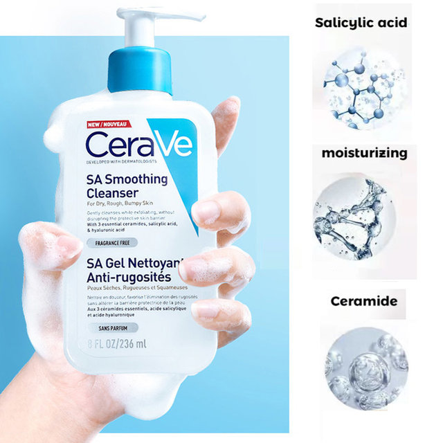 Cerave SA Gel Nettoyant pour les peaux rugueuses et kératosiques